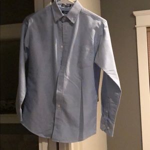 Boys Izod long sleeve button down shirt.